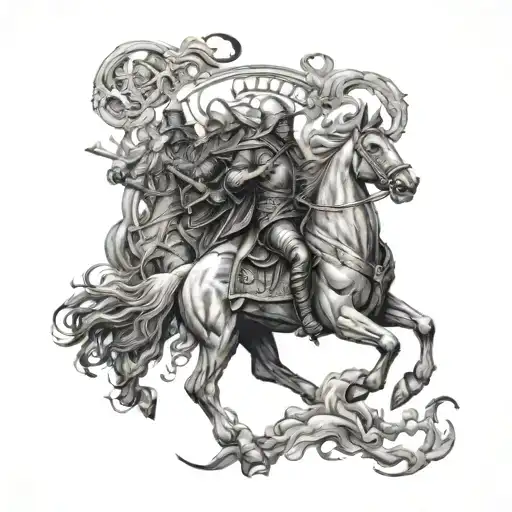 4 horsemen of the apocalypse tattoo sleeve tattoo design idea