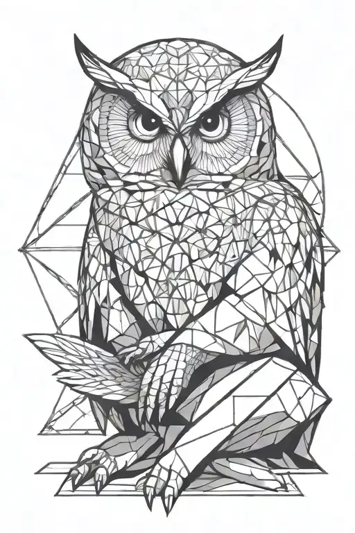 owl, monk meditating tattoo design idea