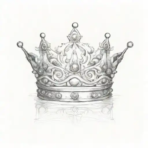 princess crown tattoo design idea