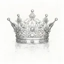 princess crown tattoo design idea