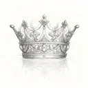 princess crown tattoo design idea