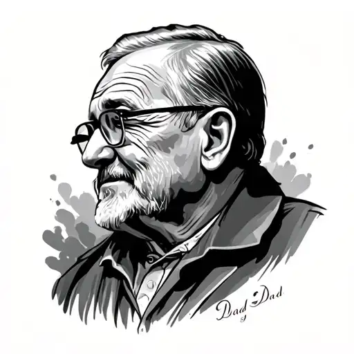 dad that passed away tattoo design idea