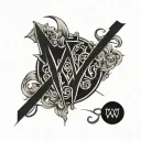 Fine line saying YHWH tattoo design idea