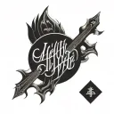 Fine line saying YHWH tattoo design idea