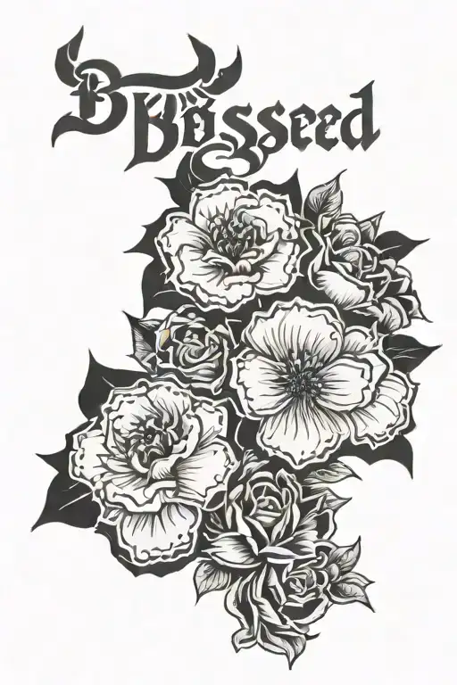 Blessed tattoo design idea
