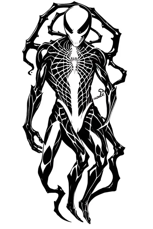 symbiote taking over my body tattoo design idea