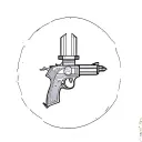 Ray gun tattoo design idea