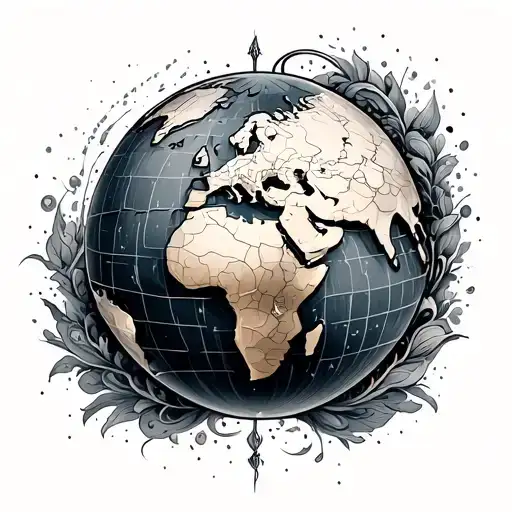 globe tattoo tattoo design idea