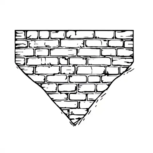 brick wall tattoo design idea
