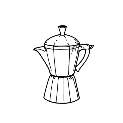 Unique Moka Pot tattoo design idea