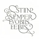 Latin phrase Ibi semper erit vobis. tattoo design idea