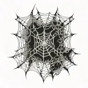 spider web tattoo design idea