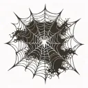 spider web tattoo design idea