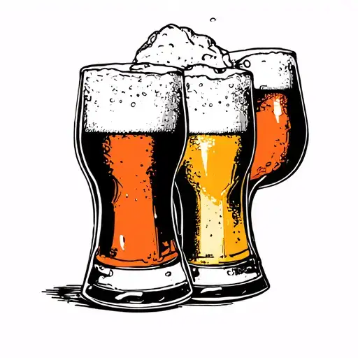 a simple tattoo that for a trio of drinkers tattoo design idea