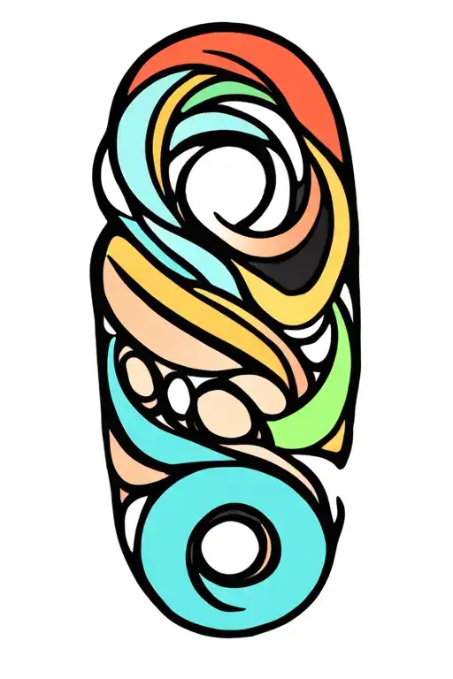 dopamine molecules aboriginal australian dreamtime tattoo design idea
