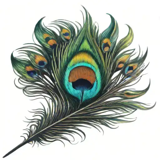 peacock feather tattoo design idea