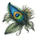 peacock feather tattoo design idea