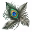 peacock feather tattoo design idea