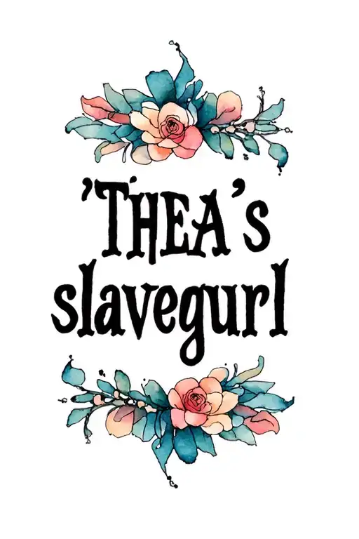 "THEA'S slavegurl" "THEA'S slavegurl" frilly lower abdomen tattoo design tattoo design idea