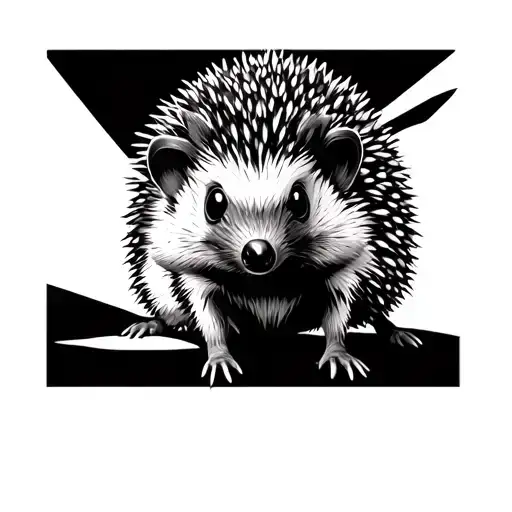 Hedgehog tattoo design idea