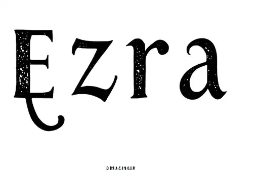 "Ezra" tattoo design idea