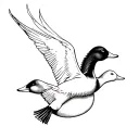 flying ducks tattoo design idea