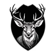deer head tattoo design idea