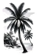 palm tree tattoo design idea