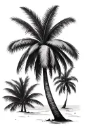 palm tree tattoo design idea