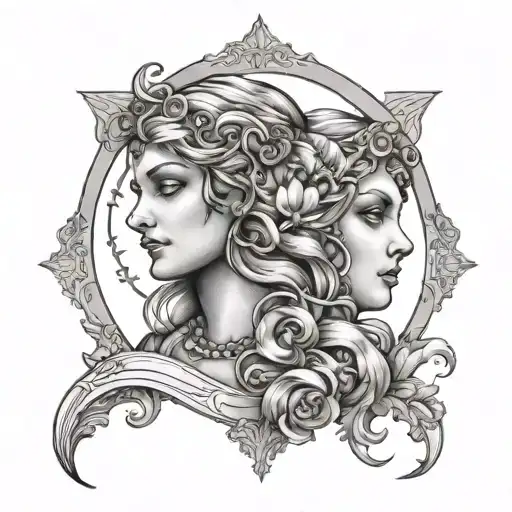 Venus Libra Leo tattoo design idea