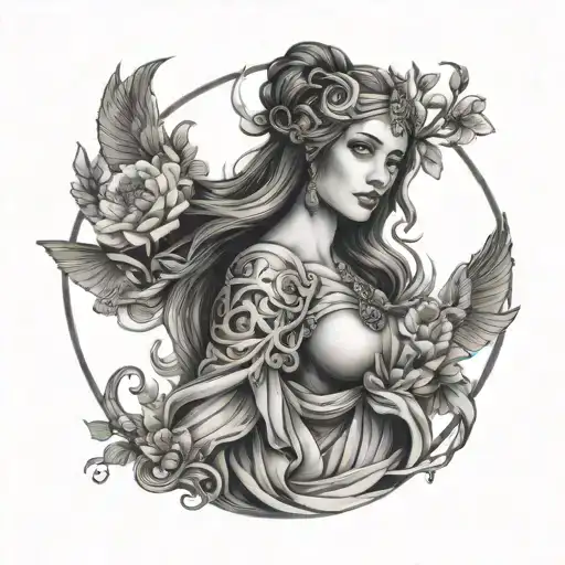 Fortuna Goddess tattoo design idea