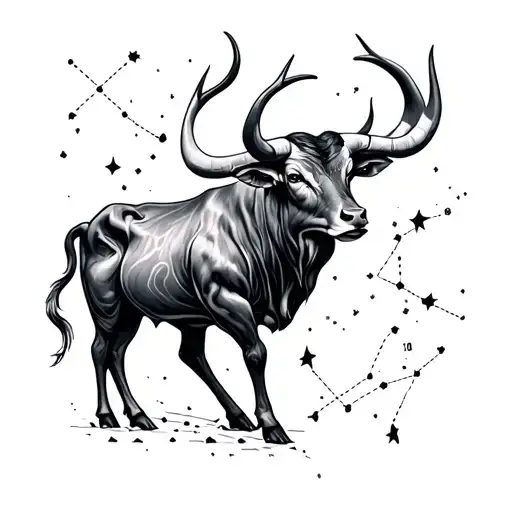 Taurus Constellation tattoo design idea
