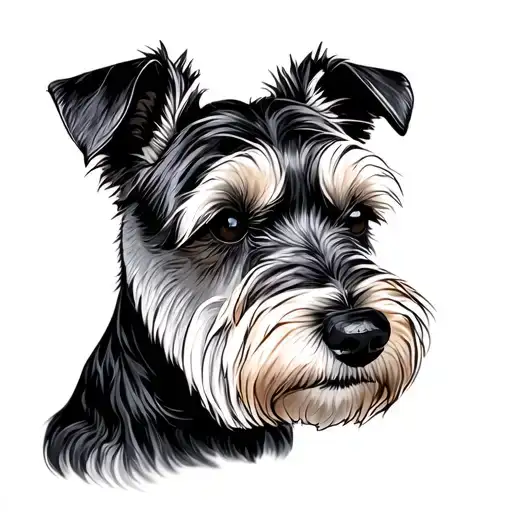 Miniature Schnauzer tattoo design idea