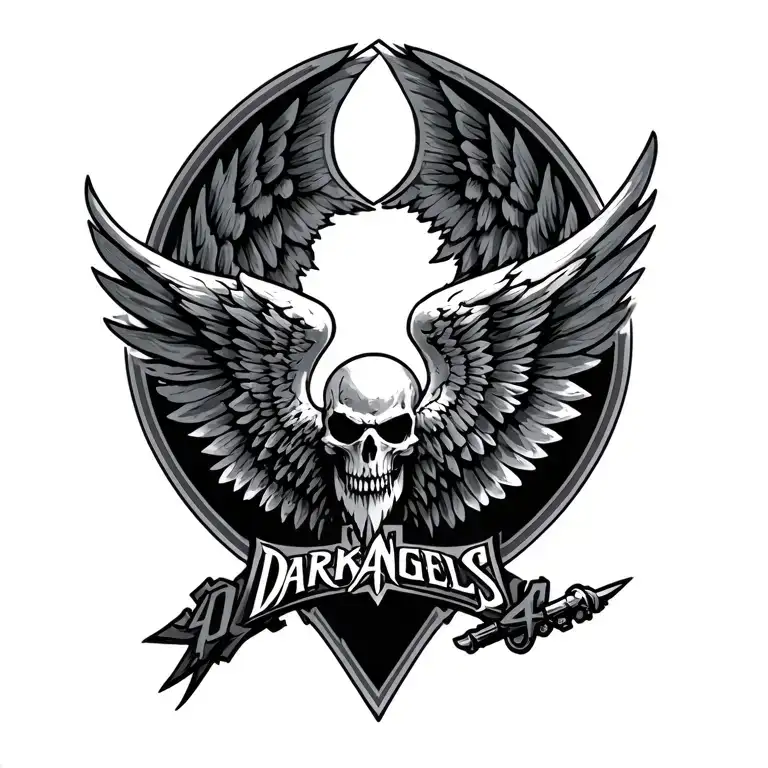 Dark Angels 40k logo tattoo design idea