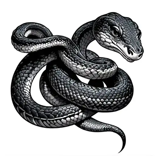 2 snakes around knee tattoo tattoo design idea