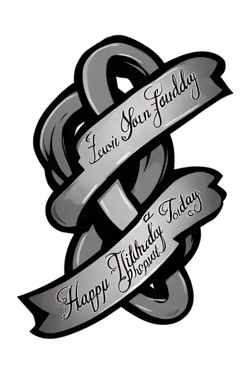 fatherhood knot design incorporating names and birthdays tattoo design idea