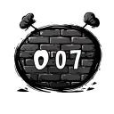 brick background with 2007 but one of the 0's is a baby tattoo design idea