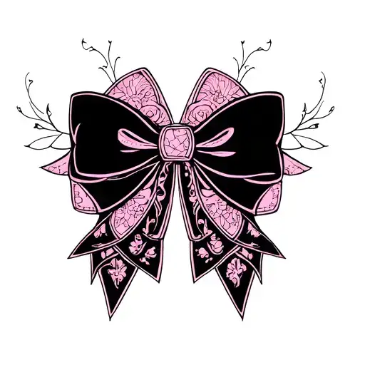 "sissy bow tie", "no background" tattoo design idea