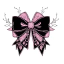 "sissy bow tie", "no background" tattoo design idea
