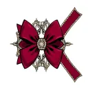 "sissy bow tie", "no background" tattoo design idea