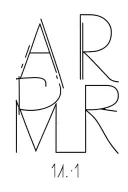 initials AR, BR, LR, MR minimalistic black and white incorporating 11:11 tattoo design idea