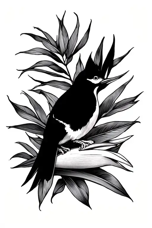 bird of paradise rip mum remembrance tattoo design idea