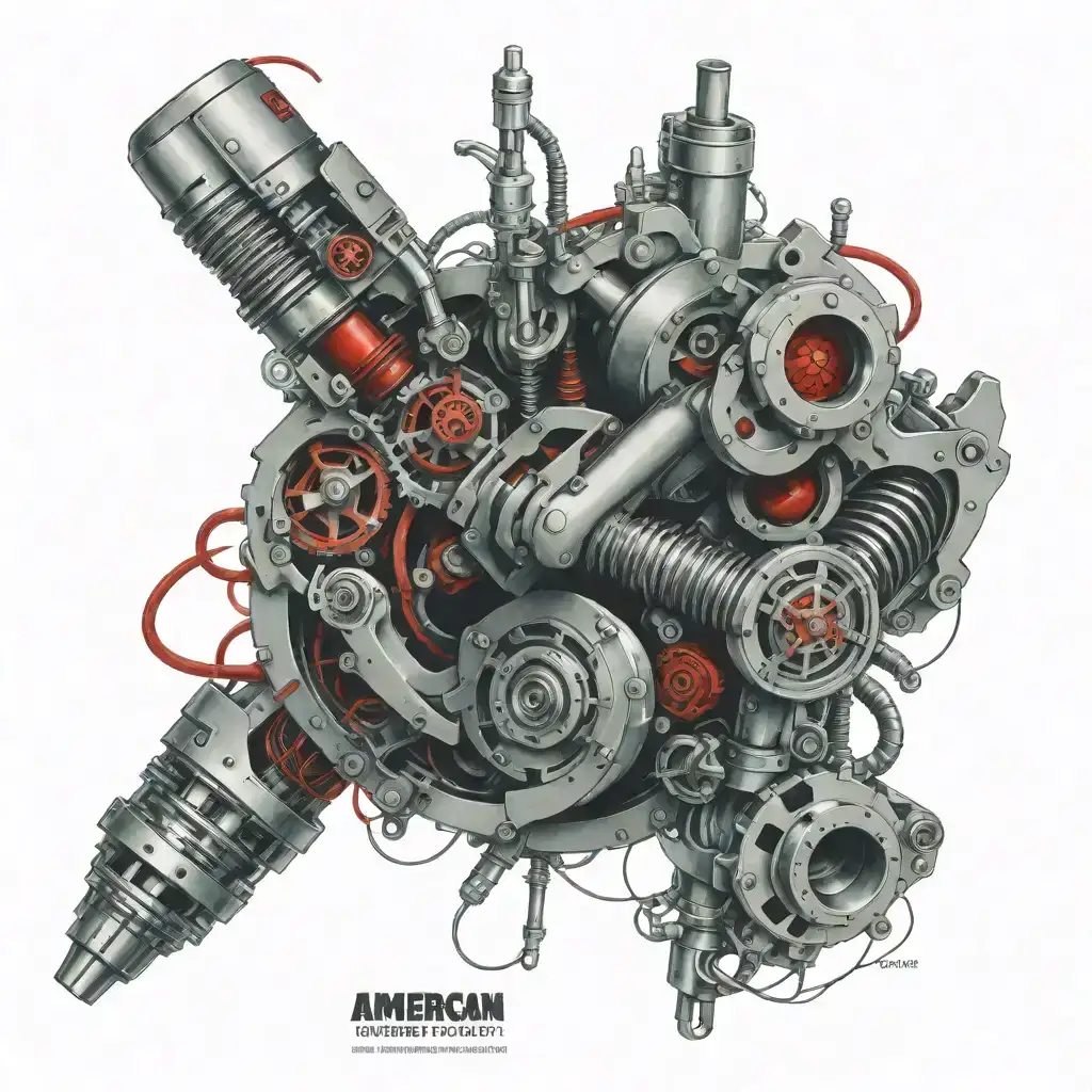 A biomechanical tattoo on the forearm featuring realistic metallic components, pistons, and wiring integrated into the body. The design has a 3D effect with the skin wrapped around the mechanical parts, showing depth and intricate detailing, blending organic and mechanical elements with subtle red accents for contrast. tattoo design idea