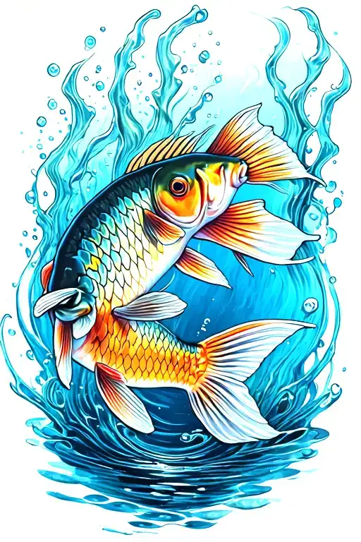 mirror carp fish tattoo design idea