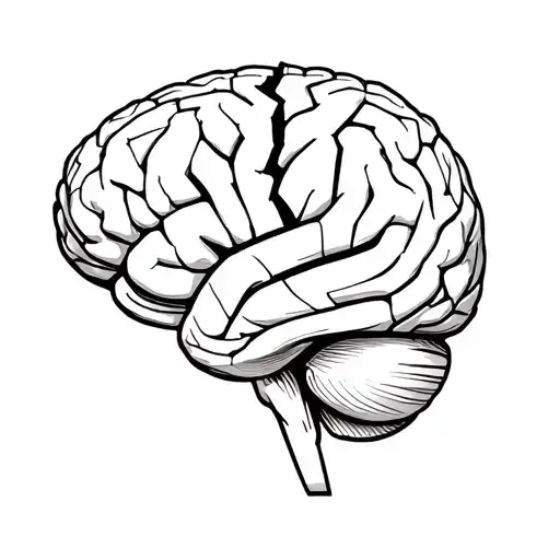 Broken Brain tattoo design idea