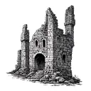 Castle Ruins tattoo design idea