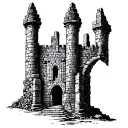 Castle Ruins tattoo design idea