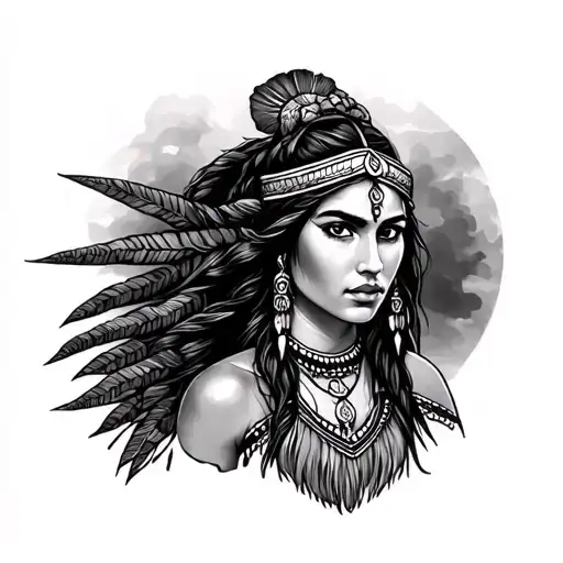 Pocahontas tattoo design idea