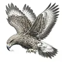 soaring Golden Eagle flying eagle tattoo design idea