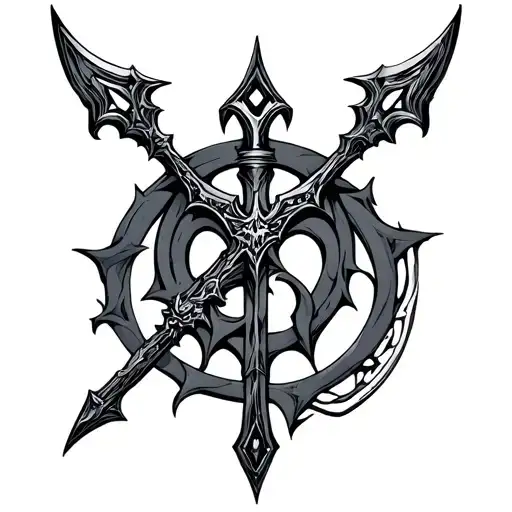 Kingdom Hearts Keyblade tattoo design idea